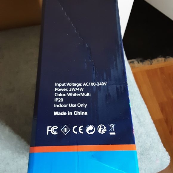 NEW Silver Glitter Star Christmas Tree Topper w/LED rotating pattern lights - Picture 6 of 11